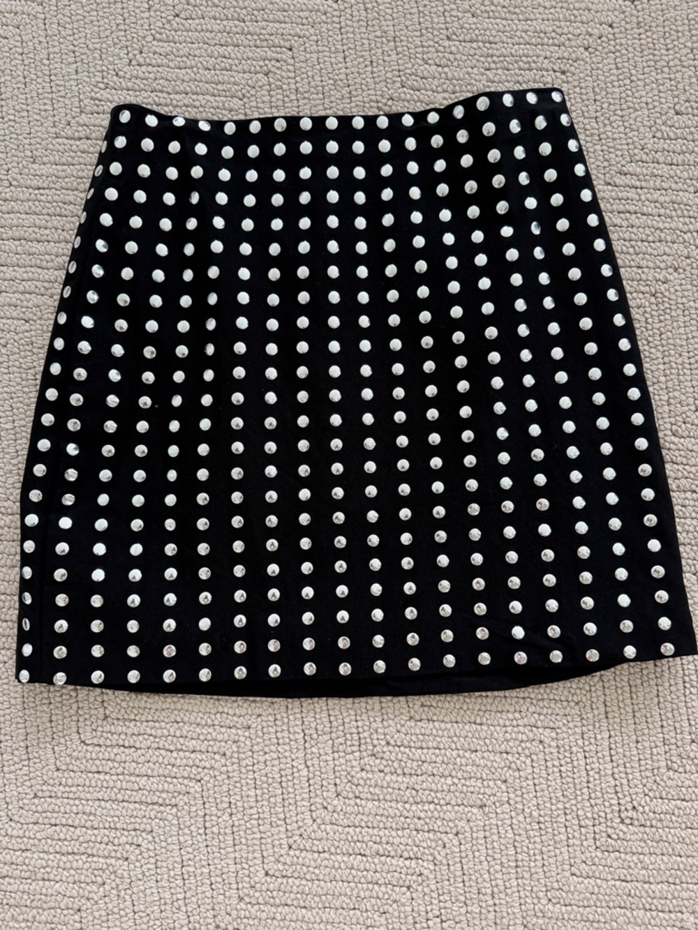 H&M Black Mini Skirt with Silver Studs